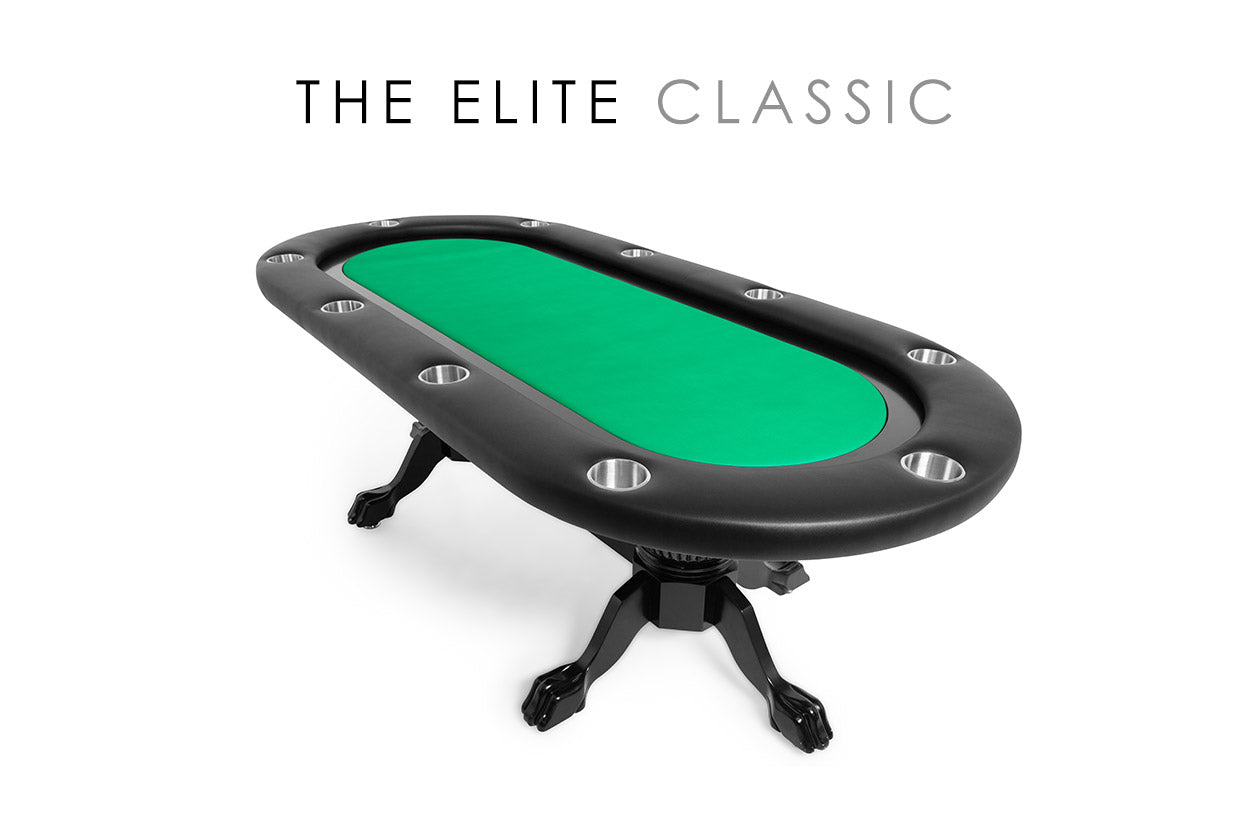 BBO Poker Elite Mahogany Poker Table with Black Racetrack