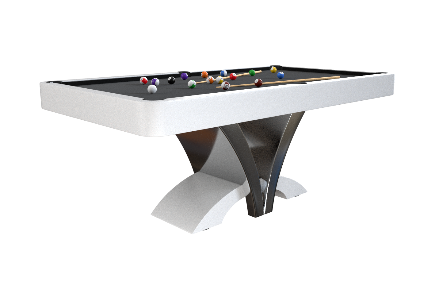 The Aliya Modern Slate Pool Table By White Billiards