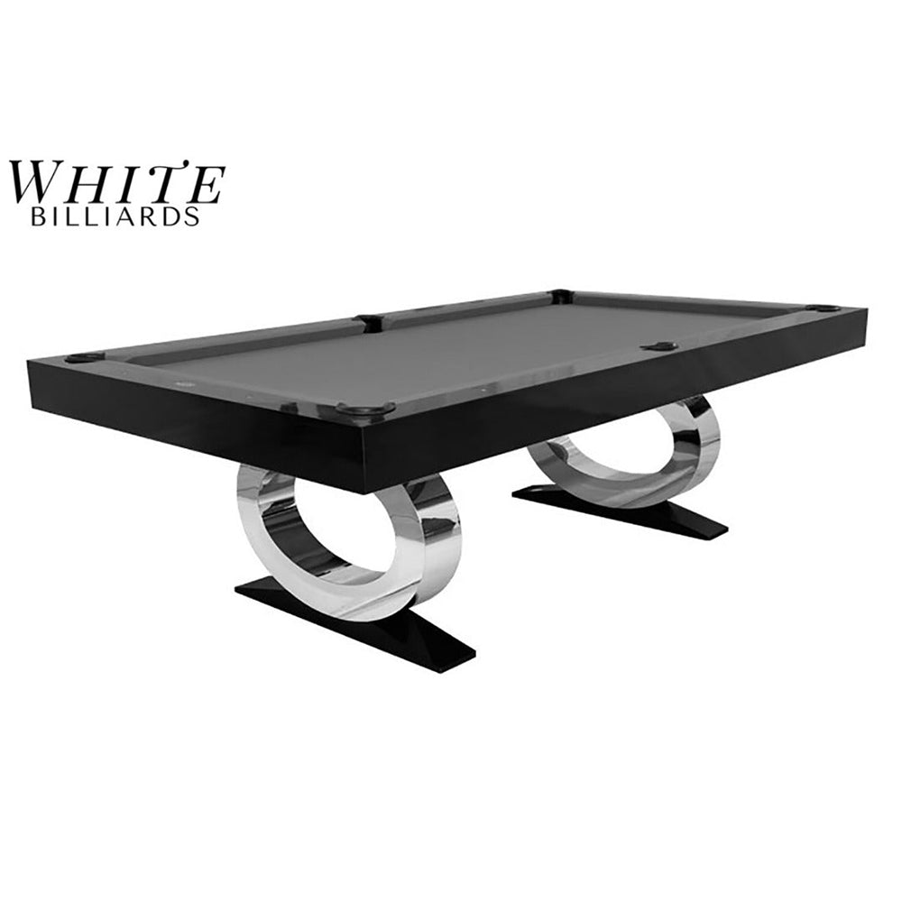 White Billiards Daphne Modern Slate Pool Table