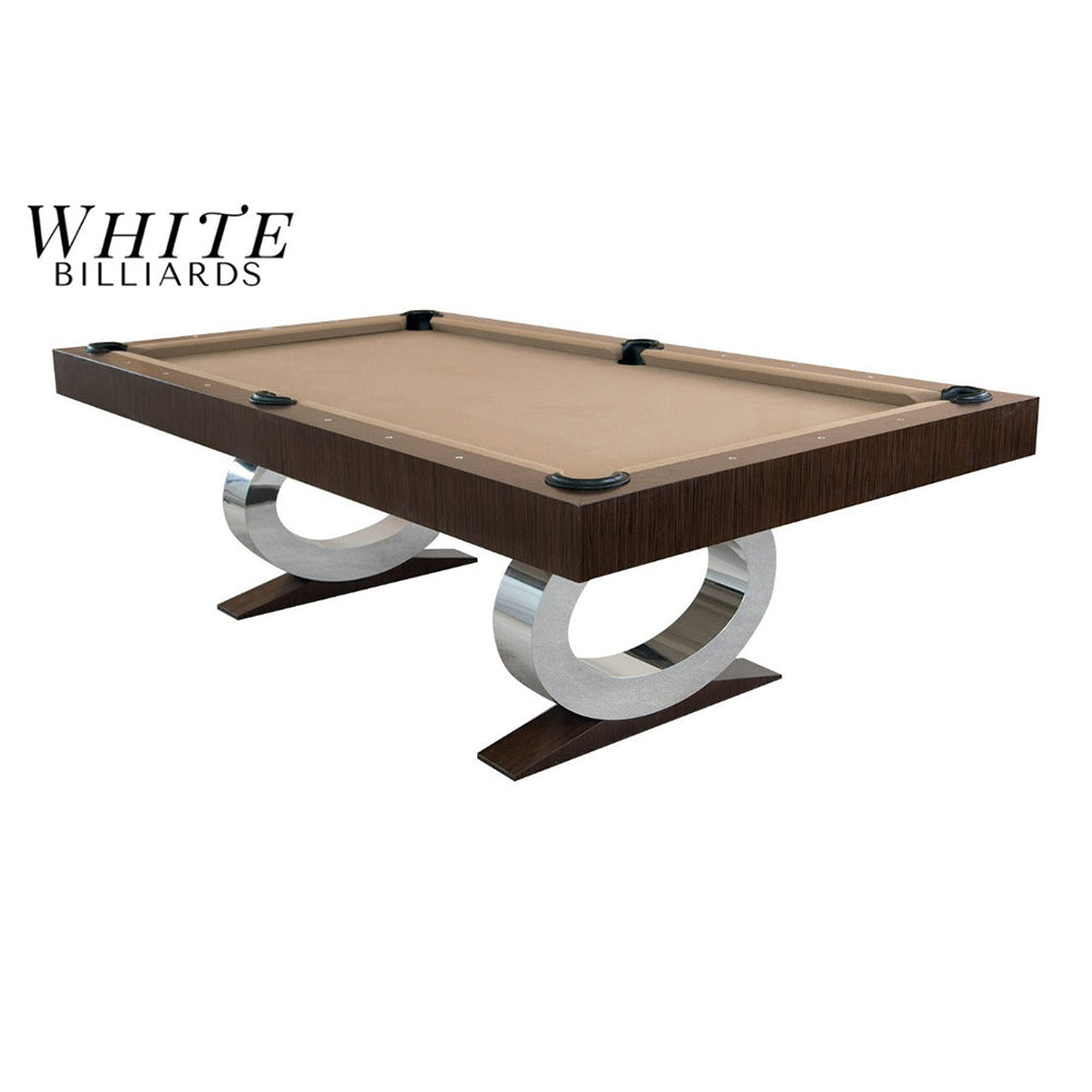 White Billiards Daphne Modern Slate Pool Table