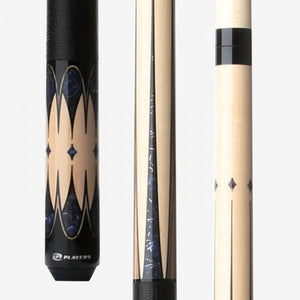 G3403 Players® Natural Maple Zebrawood & Blue Stone Graphic Pool Cue