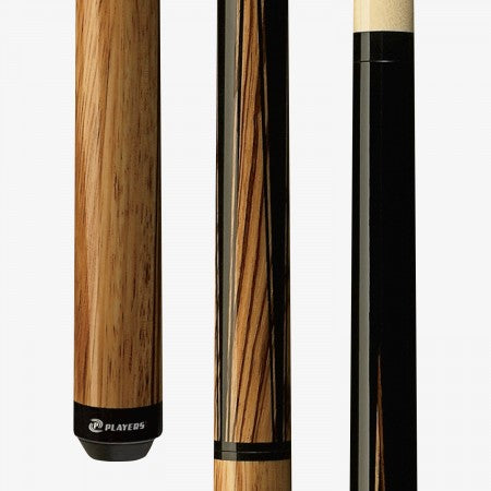 JB12 Players® Jump/Break Midnight Black & Zebrawood and Double Quick Release Joints PoolCue