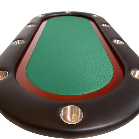 BBO Poker Elite Mahogany Poker Table with Black Racetrack