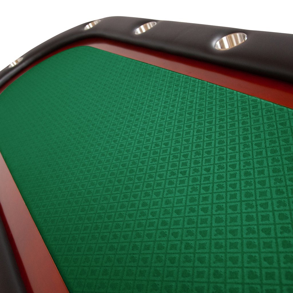 BBO Poker Elite Mahogany Poker Table with Black Racetrack