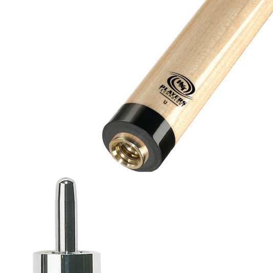 11MM SNOOKER SHAFT, 5/16 X 18, BLACK /SILVER RING