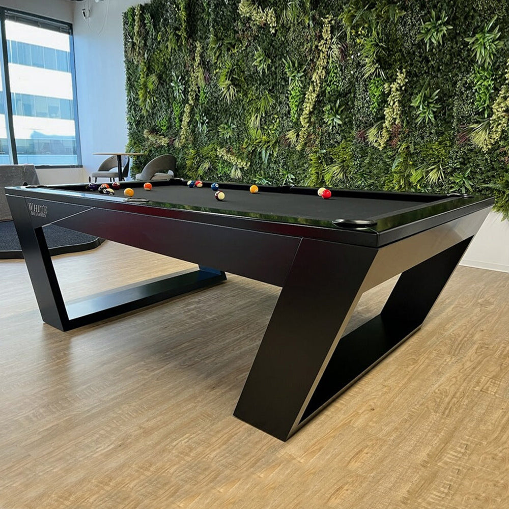 White Billiards Valenti Modern Slate Pool Table