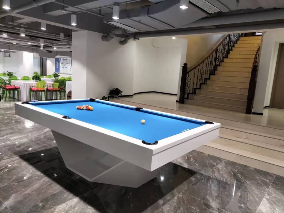 White Billiards Olics Modern Slate Pool Table