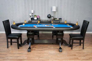 BBO Poker Elite Mahogany Poker Table with Black Racetrack