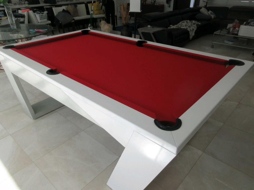 White Billiards Valenti Modern Slate Pool Table