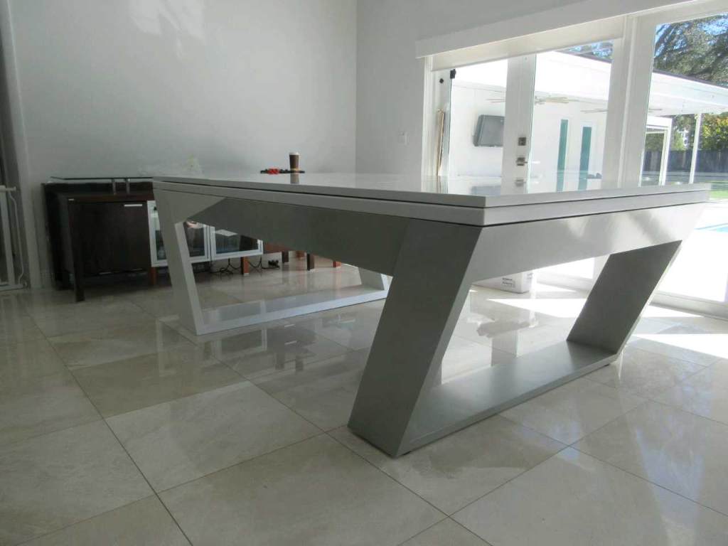 White Billiards Valenti Modern Slate Pool Table