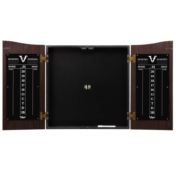 Viper Vault Dartboard Cabinet with Shot King Sisal Dartboard