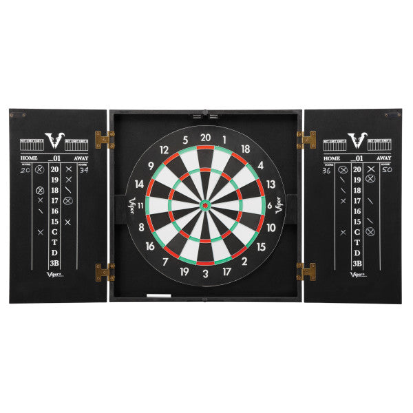 Viper Hideaway Dartboard Cabinet with Reversible Traditional and Baseball Dartboard