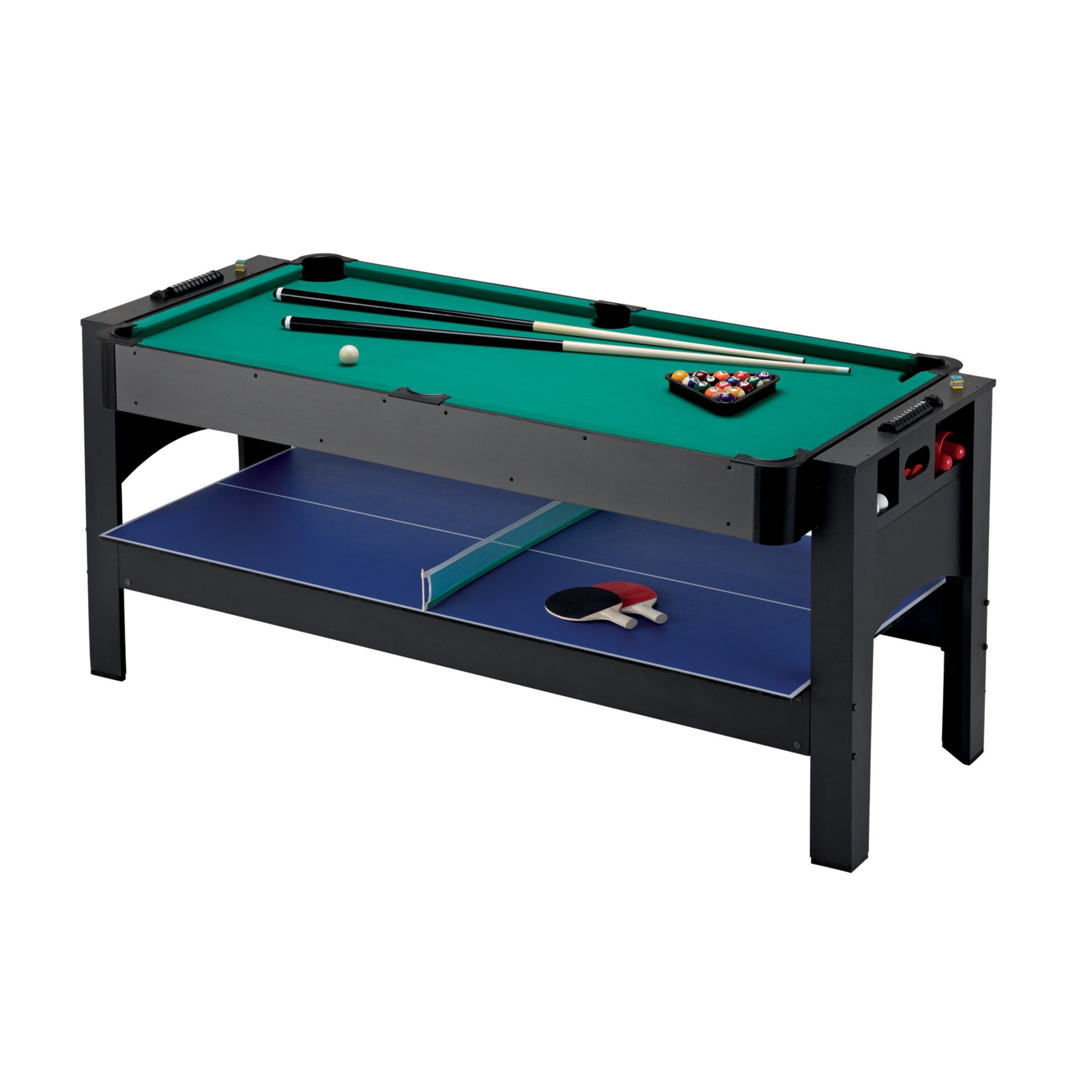 Fat Cat 3-in-1 6' Flip Multi-Game Table – White Billiards